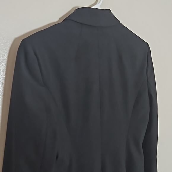 Halogen Single Button Light Shoulder Padding Black Blazer Sz 0 Petite - Picture 8 of 10